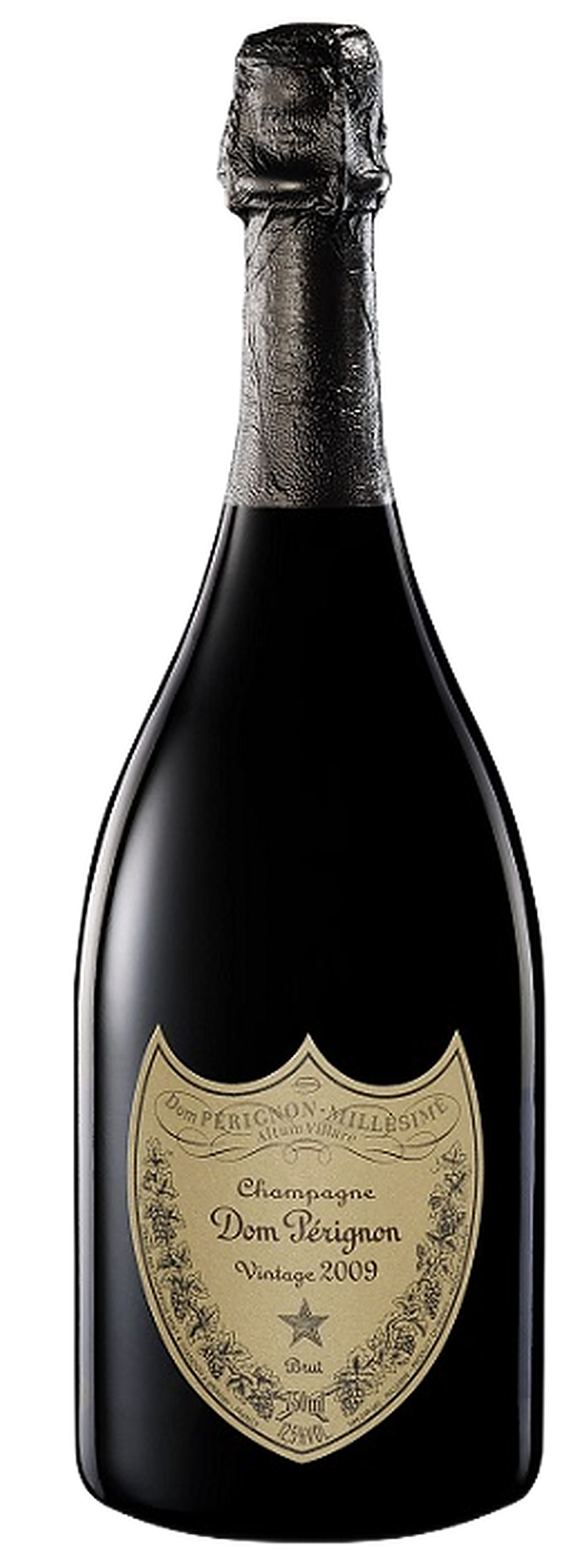 Dom Perignon price guide: a standing bottle of the vintage Champagne